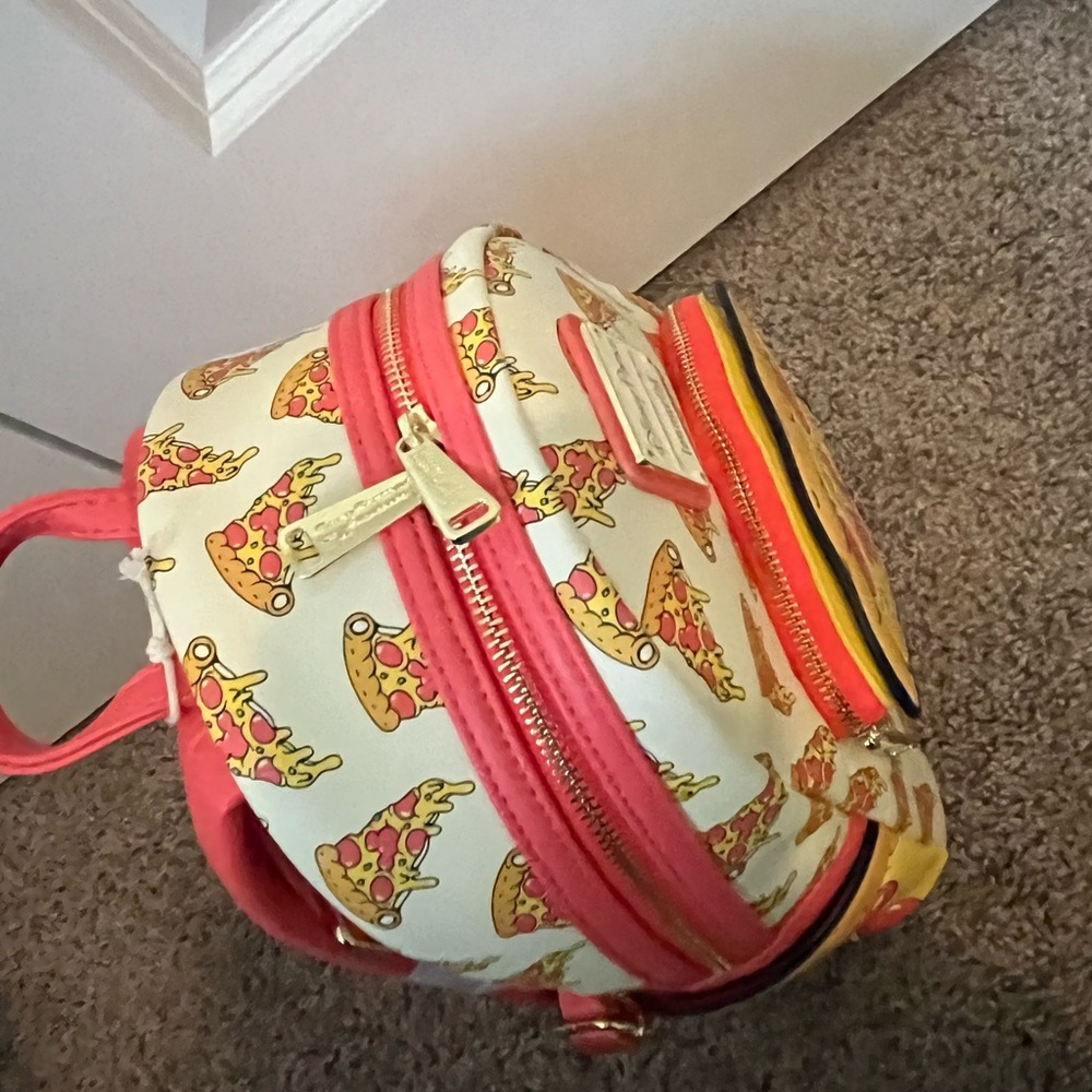 Disney Mickey Pizza Loungefly Mini Backpack - Picture 8 of 9